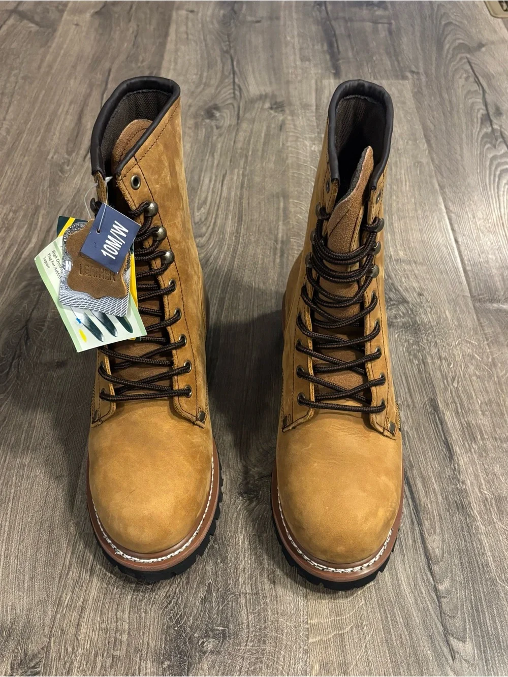 Ad Tec Logger Lace Up Work Boots Men 10 Brown Leather 9